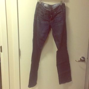 Straight legged jeans